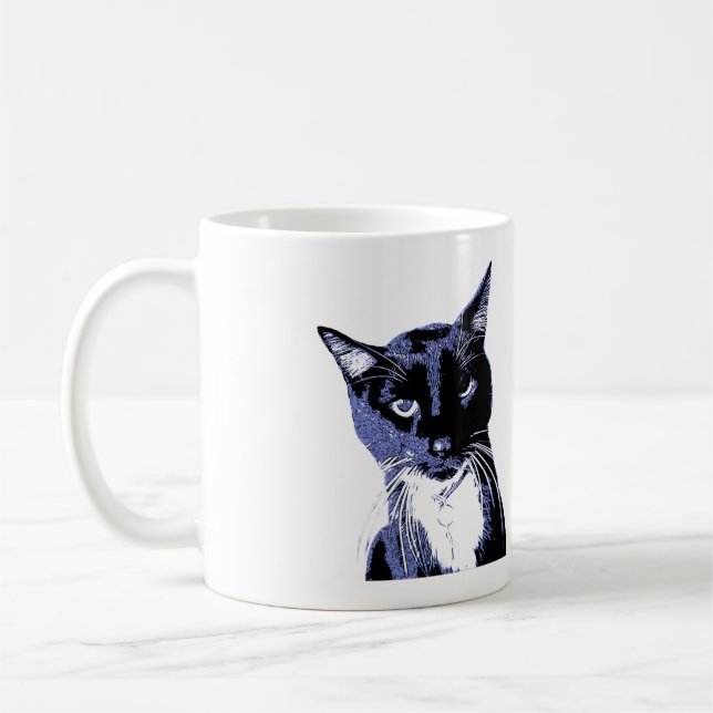 "TEAM BOO" Black Cat Club Mug (Left)
