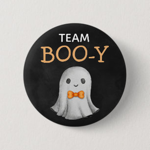 Team Boo-y Halloween gender reveal 6 Cm Round Badge