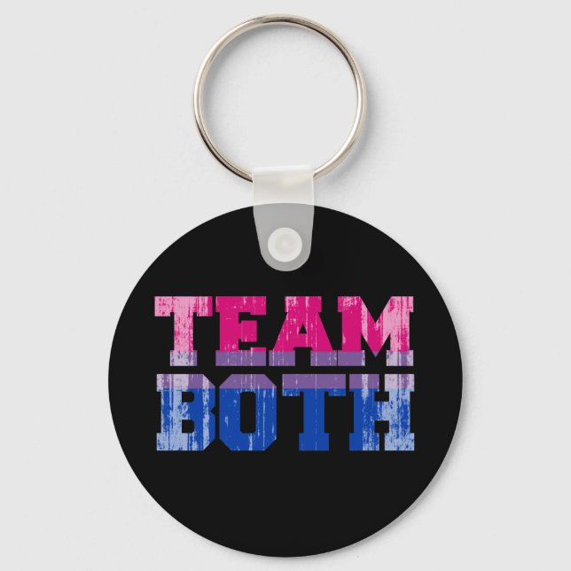 Team Both distressed.png Key Ring (Front)