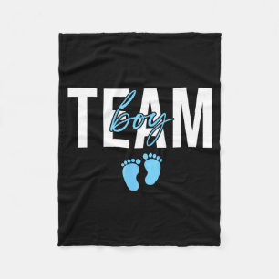 Team boy 2026 gender reveal baby announcement fleece blanket