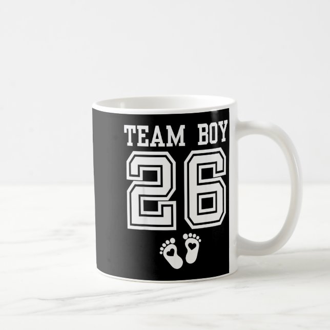 Team Boy 2026 Gender Reveal Baby Shower Matching F Coffee Mug (Right)