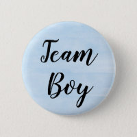 Team Boy Baby Shower Gender Reveal Button