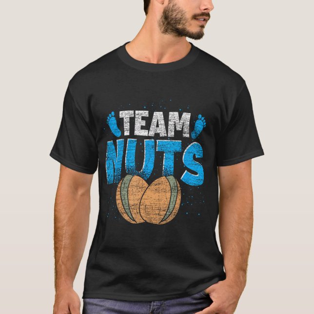 Team Boy Baby Shower Team Nuts Future Parents Gend T-Shirt (Front)