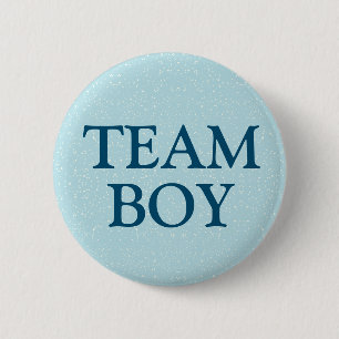 Team Boy Blue Baby Gender Reveal Party Button