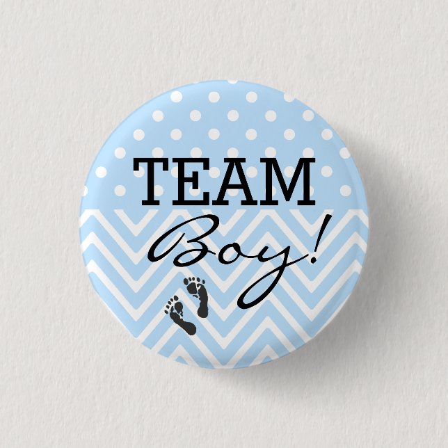 Team Boy Blue Baby Shower 3 Cm Round Badge (Front)