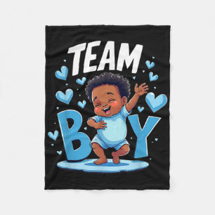 Team Boy Design Gender Reveal New Baby Boy  Fleece Blanket