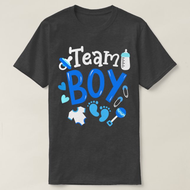 Team Boy Gender Reveal 1 T-Shirt (Design Front)