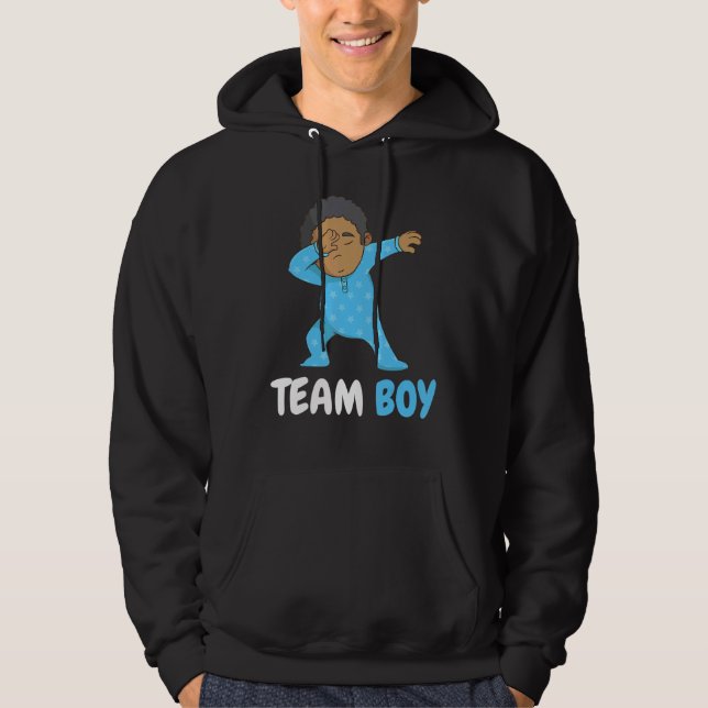 Team Boy Gender Reveal Men Women Cool Baby Boy  2 Hoodie (Front)