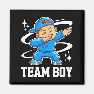 Team Boy Gender Reveal Party Baby Announcement  Magnet