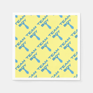 Team Boy Gender Reveal Party Gear Napkin