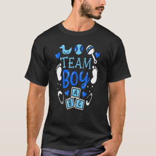 Team Boy Gender Reveal Party Pink Blue Baby Announ T-Shirt