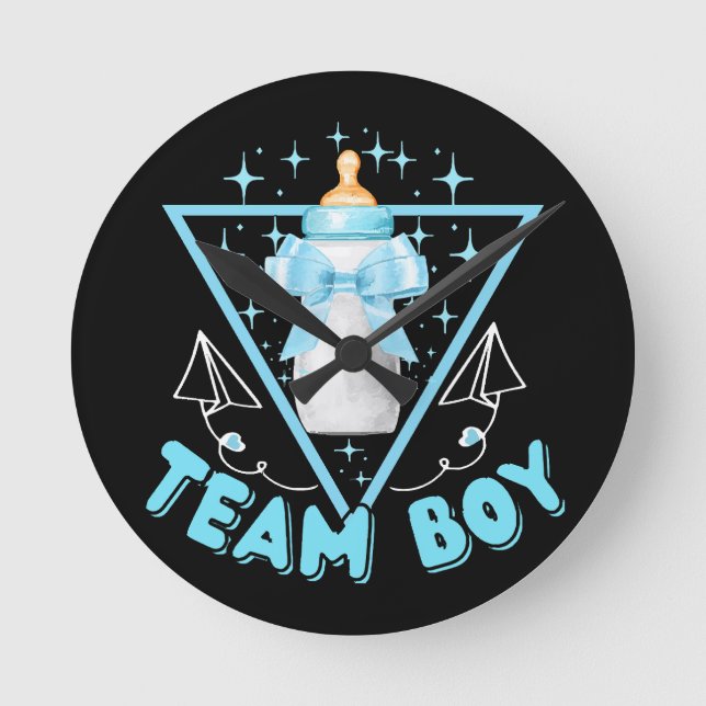 Team Boy Round Clock (Front)