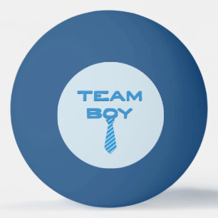Team Boy with Necktie Gender Reveal Ping Pong Ball