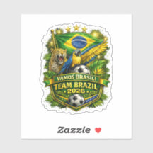 Team Brazil 2026 Jaguar & Macaw Soccer Fan