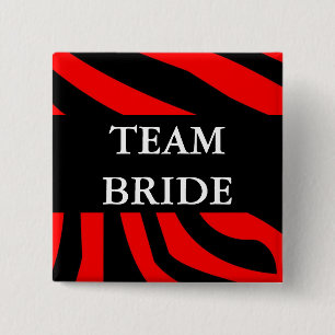 Team Bride 15 Cm Square Badge