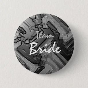 Team Bride Abstract Paint  Button