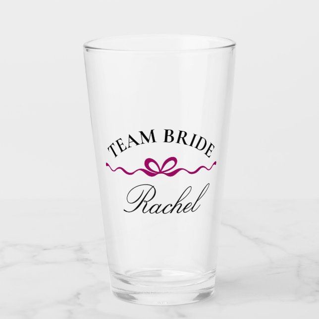 Team Bride Accessory · Custom Gift Bridesmaid Glass (Front)