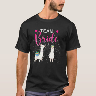 Team Bride Alpaca Llama Bachelorette Groom Married T-Shirt