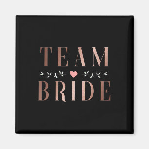 Team Bride Bachelor Bridal Shower Wedding Party Sq Magnet