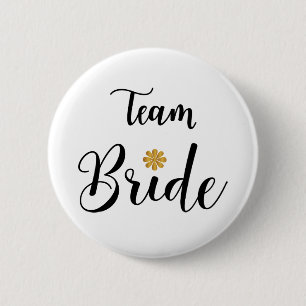 Team Bride Bachelore Wedding Party Pin-back Button