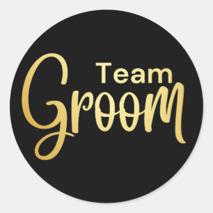 Team Bride Bachelorette Party Bridesmaids Bridal Classic Round Sticker
