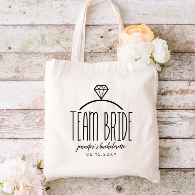 Team Bride Bachelorette Tote Bag (Creator Uploaded)