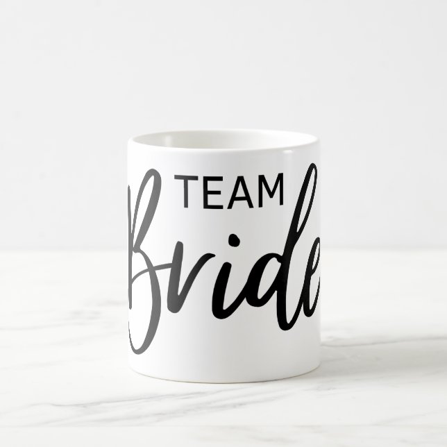 Team Bride Black Coffee Mug (Center)