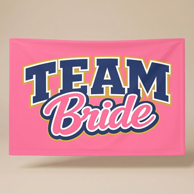Team Bride Bold Wedding Party Banner (Creator Uploaded)