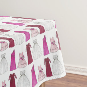 TEAM BRIDE Bridal Party Bridesmaid Flowergirl Gown Tablecloth