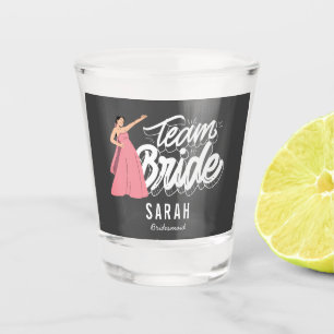 Team Bride Bridal Party Bridesmaid Shot Glass