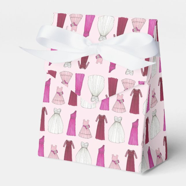 Team Bride Bridal Shower Bachelorette Party Gowns Favour Box (Front Side)