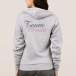TEAM BRIDE Champagne Wedding Bridesmaid Hoodie<br><div class="desc">Features an original marker illustration of two glasses of bubbly pink champagne. Perfect for engagements, weddings, bridal showers, bachelorette parties and more! Simply personalise with your information. Designer is available to create and upload custom designs to match the colours and themes of your wedding--click "Ask this Designer" to begin the...</div>