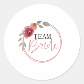 Team Bride Classic Round Sticker