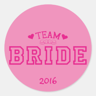 Team Bride Classic Round Sticker