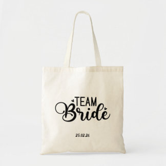 "Team Bride" Custom Date Tote Bag