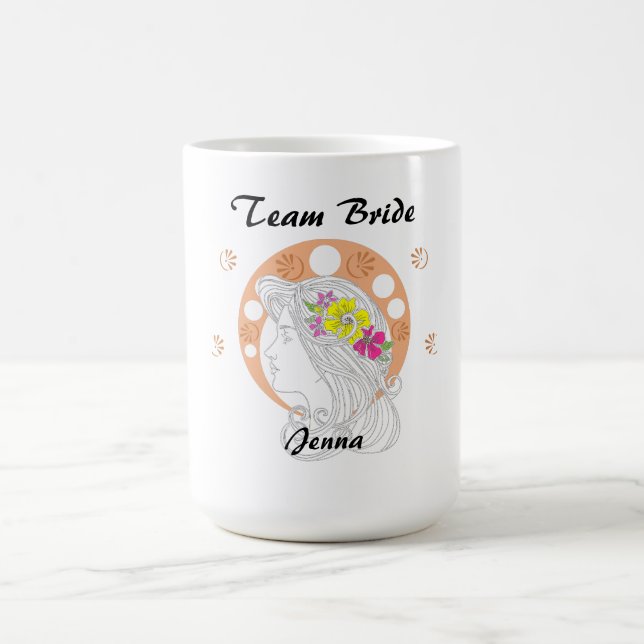 Team Bride | Customisable Hand Sketch   Coffee Mug (Center)