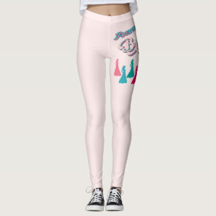 Team bride cute pink bachelorette party leggings