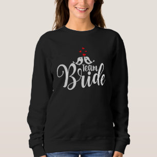 Team Bride Cute Wedding Party With Birds And Heart Sweatshirt