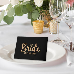 Team Bride Elegant Bachelorette Card