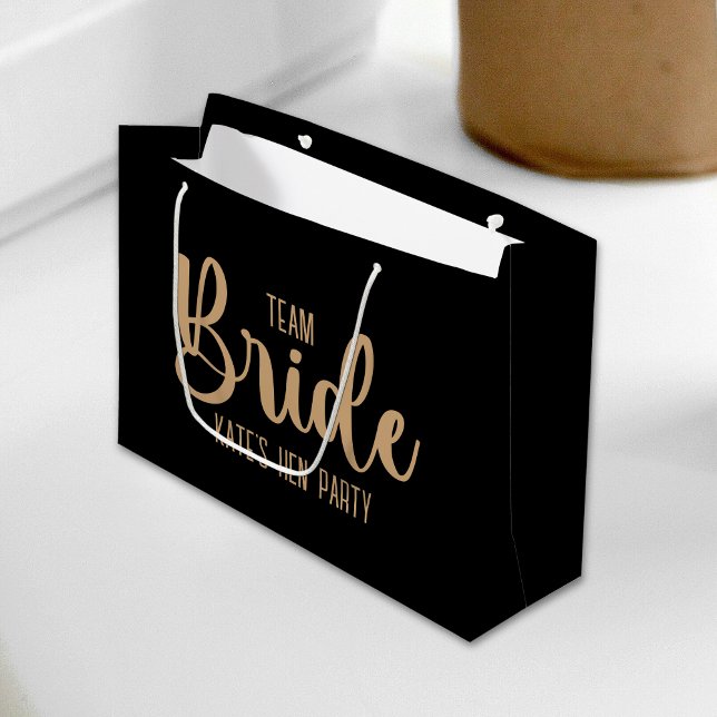 Team Bride Elegant Bachelorette Large Gift Bag (Creator Uploaded)