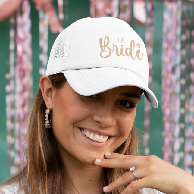 Team Bride Elegant Bachelorette Trucker Hat (Creator Uploaded)