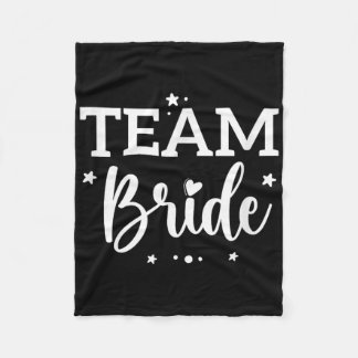 Team Bride Flower Bachelorette Bridal Shower Bride Fleece Blanket