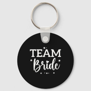 Team Bride Flower Bachelorette Bridal Shower Bride Key Ring