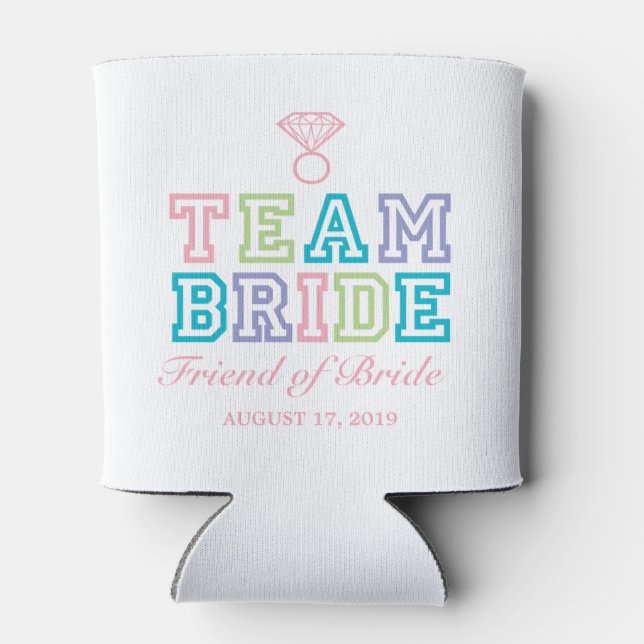 Team Bride | Friend of Bride Can Cooler (Back)