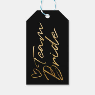 Team Bride - Gold faux foil gift tag