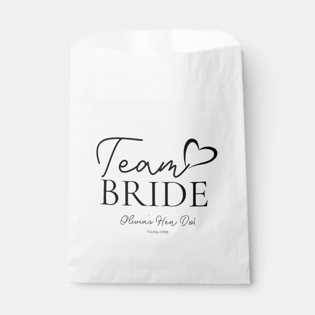 Team Bride Goodie Bag – Fun Bachelorette Party (Front)