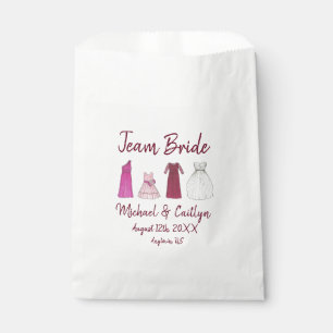 TEAM BRIDE Gown Wedding Bridal Shower Bachelorette Favour Bag