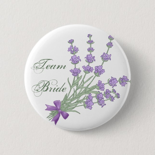 Team Bride. Lavendel 6 Cm Round Badge (Front)