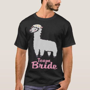 Team Bride Llama Alpaca Engagement Stag Party T-Shirt