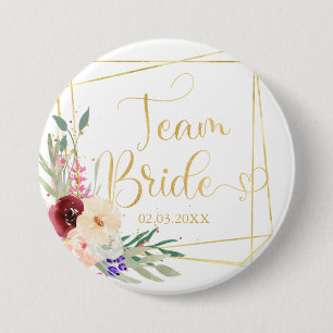 Team Bride! Modern Geometrik  Button